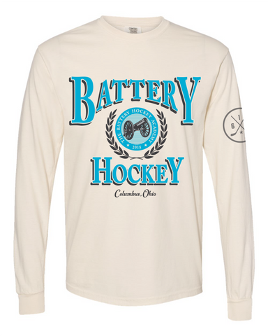 Battery Hockey 90's Retro Long Sleeve Tee