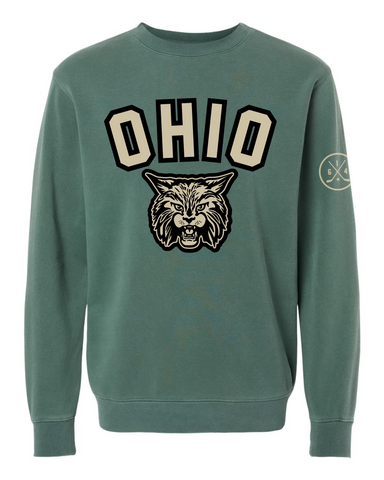 Ohio Hockey 3rd Jersey Green Crewneck