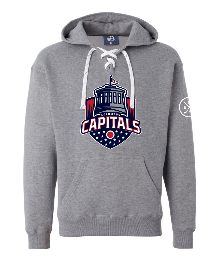 Columbus Capitals Hockey Laces Hoodie 614 Hockey