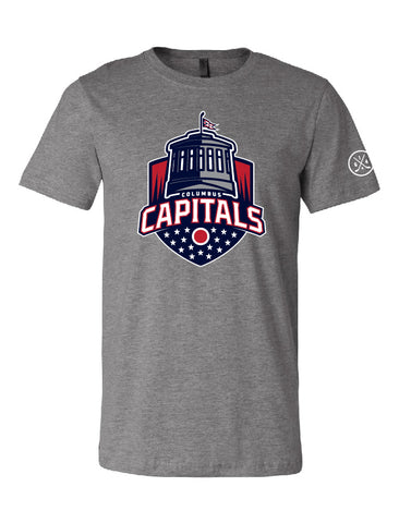 Columbus Capitals Logo Tee - Grey